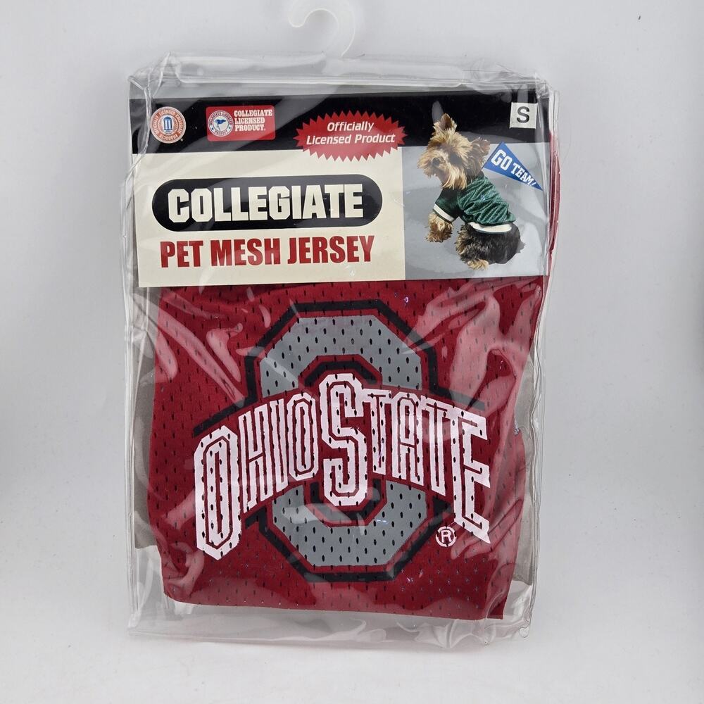 Ohio State Buckeyes Pet Mesh Jersey Size Small Collegiate New Red Dog Clothes